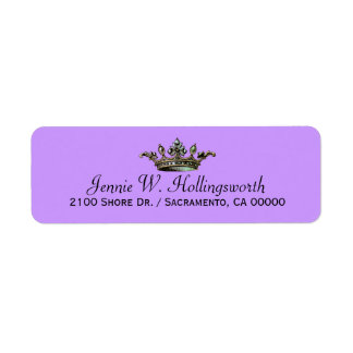 Crown Lavender Girly Return Address
