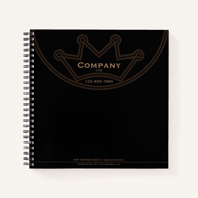 Crown Logo 8.5" x 8.5" Spiral Notebook (Front)