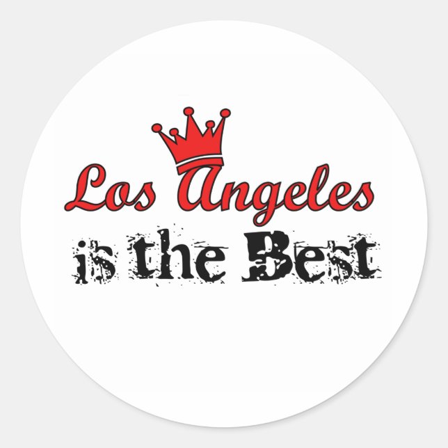 Crown Los Angeles Classic Round Sticker (Front)