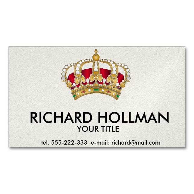 Crown Magnetic Business Card (Front)