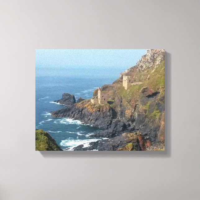 Crown Mines Botallack Cornwall England Canvas Print (Front)