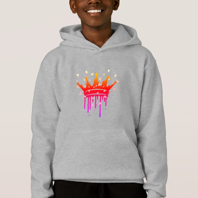 Crown monochrome Sweatshirt Hoodie (Front)