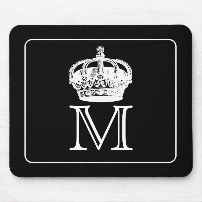 Crown Monogram Mouse Mat (Front)