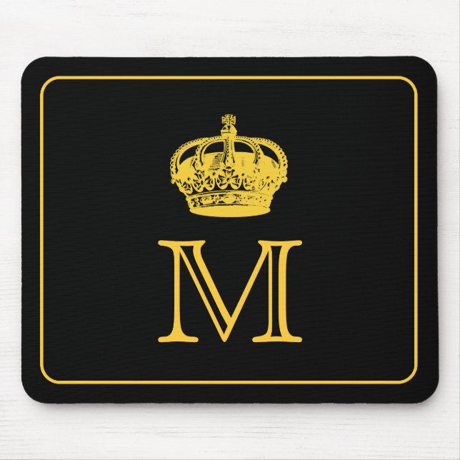 Crown Monogram Mouse Mat (Front)
