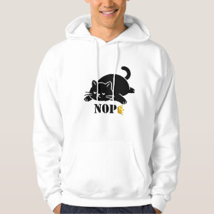 Crown NOPE Black Cat Funny for Cat Lovers Hoodie