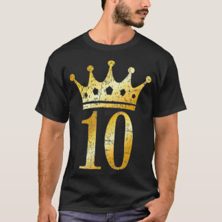 Crown Number 10 (Antique Yellow) 10th Birthday  T-Shirt