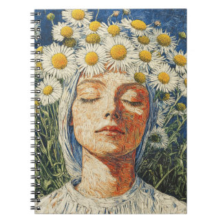 Crown of Petals Textured Nature Art Notebook