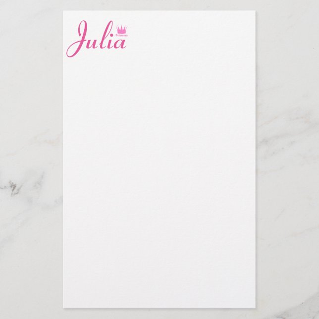 Crown of Princess Stationery (Front)