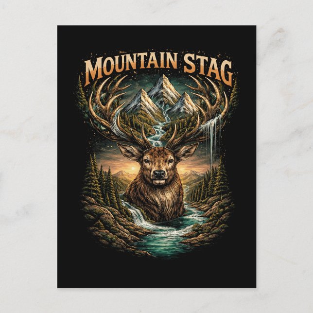 Crown of the Mountain Stag Postcard (Front)