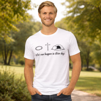 Crown of Thorns, Cross & Empty Tomb, Christian  Tri-Blend Shirt