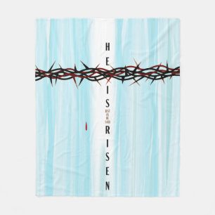 Crown of Thorns Cross Fleece Blanket