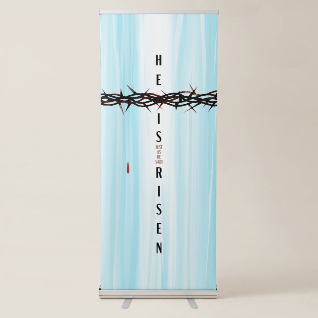 Crown of Thorns Cross Retractable Banner (Front)