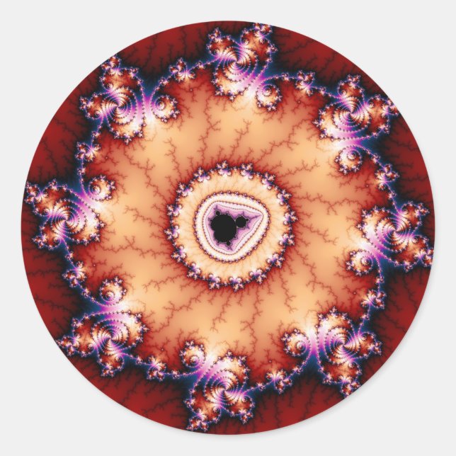 Crown Of Thorns - Fractal Classic Round Sticker (Front)