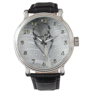 Crown of Thorns Heart and Bible Watch