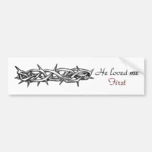 Crown of thorns Jesus Bumper Sticker