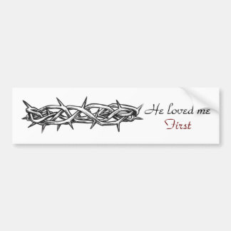 Crown of thorns Jesus Bumper Sticker
