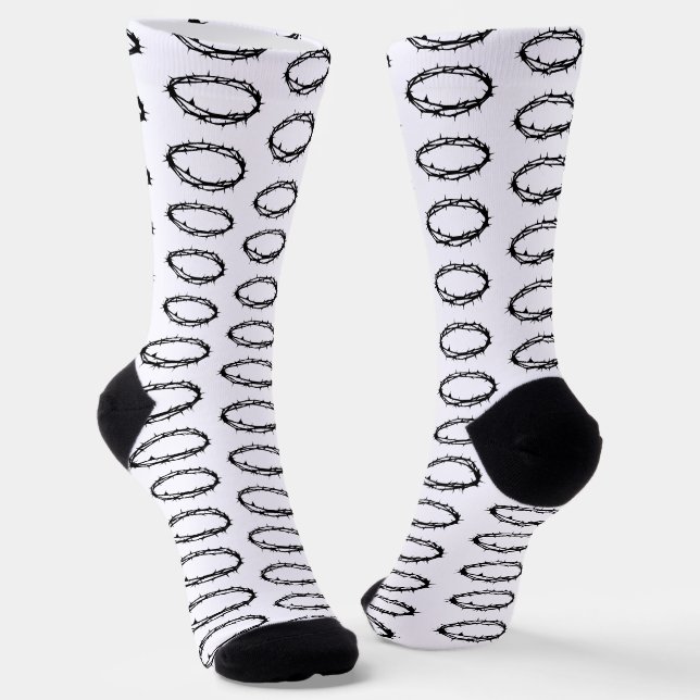 crown of thorns socks (Angled)