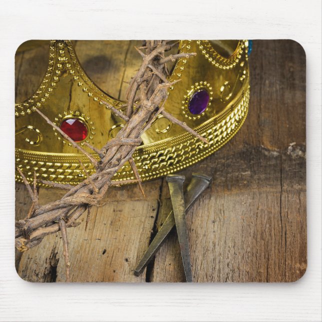 Crown of Thorns with Nails Mouse Mat (Front)