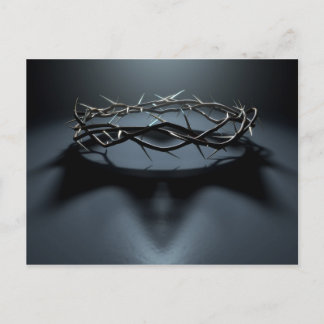 Crown Of Thorns With Royal Crown Shadow Postcard
