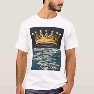 Crown of Wealth – Money and Power Illustration T-Shirt