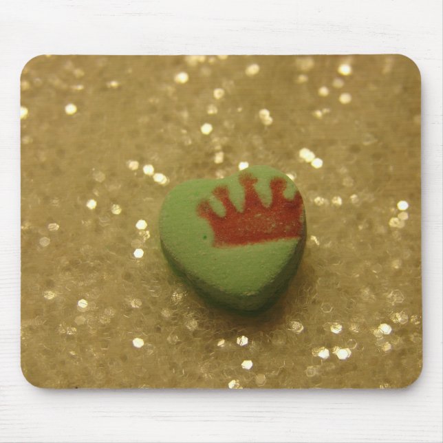 Crown on Heart Candy Mouse Mat (Front)
