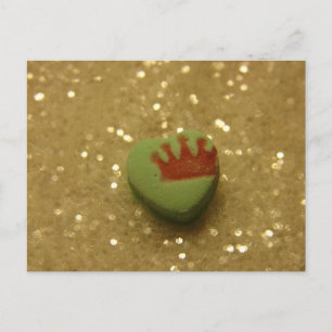 Crown on Heart Candy Postcard