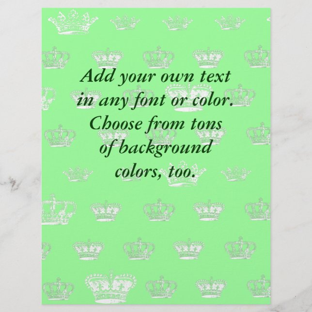 Crown Pattern in White (Front)
