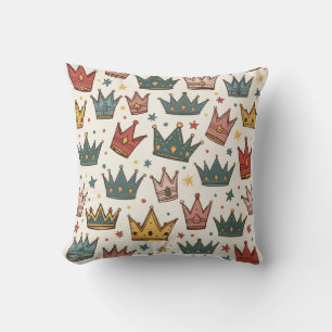 Crown pattern pillow