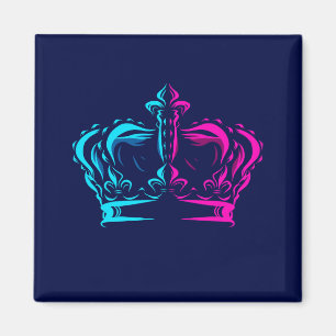 Crown pop art magnet