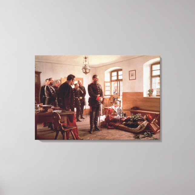 Crown Prince Frederick by the corpse Canvas Print (Front)