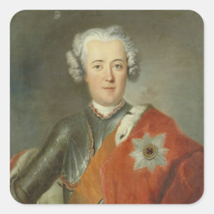 Crown Prince Frederick II, c.1740 Square Sticker