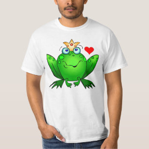 Crown Prince with Heart Cute Cartoon Frog T-Shirt
