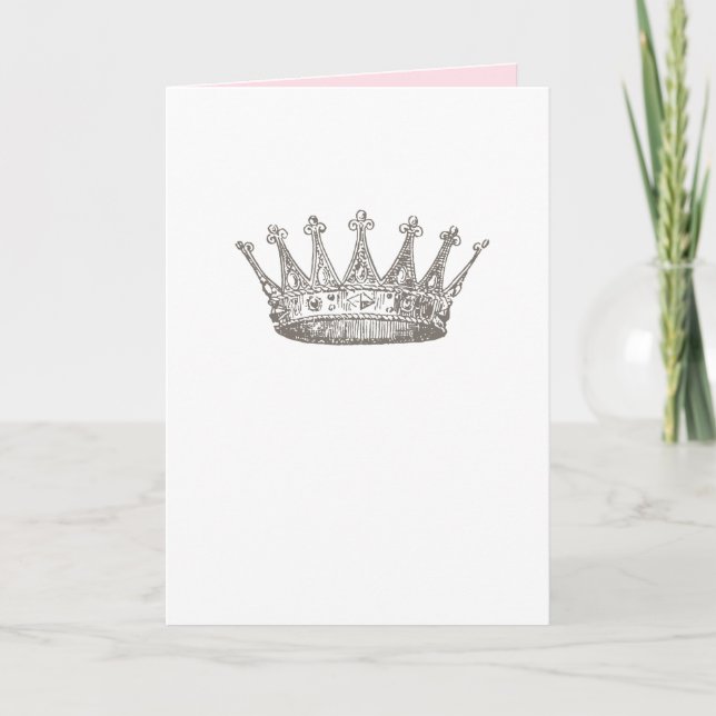 Crown Princess Personalised Greeting Card (Front)