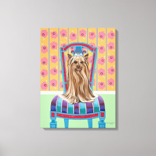 Crown Princess Yorkie Canvas Print (Front)