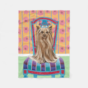 Crown Princess Yorkie Fleece Blanket