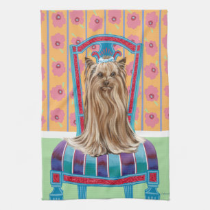 Crown Princess Yorkie Tea Towel