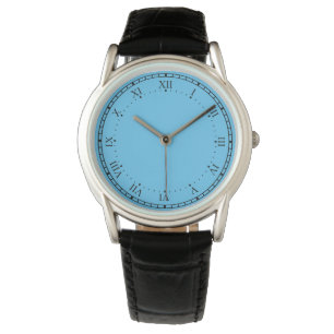 Crown Protector Black and Blue Leather Watch