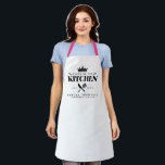 Crown Queen of The Kitchen Lady Chef Personalised Apron<br><div class="desc">Perfect gift for your mum,  grandma,  sister,  or any important lady in your life who loves to cook! Queen of the Kitchen Apron. Easy to personalise!</div>