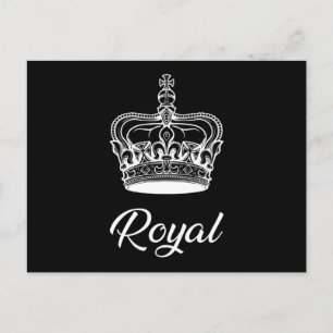 Crown Queen Princess Gold Royal Funny Gift Idea Postcard