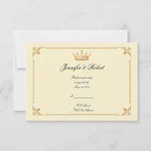 Crown Regency in Gold and Ivory Response Card