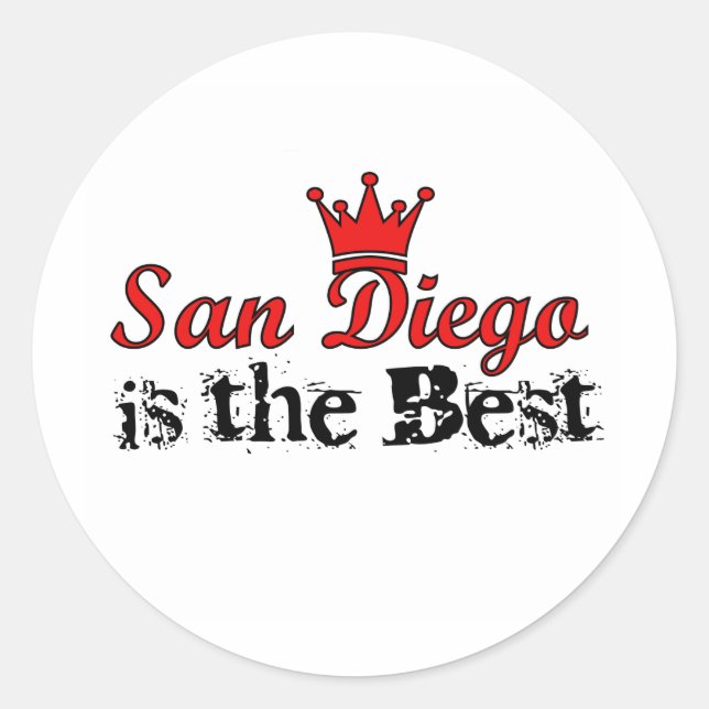 Crown San Diego Classic Round Sticker (Front)