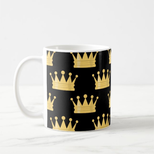 Crown Seamless Pattern   Coffee Mug (Left)