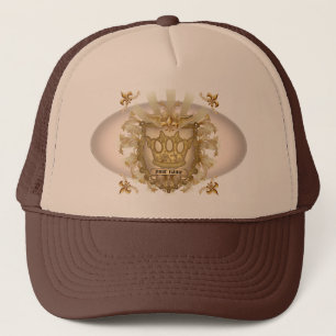 Crown Shield Family Crest Surname hat