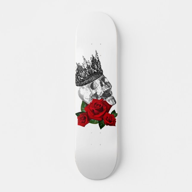 CROWN SKULL ROSE Skateboard (Front)