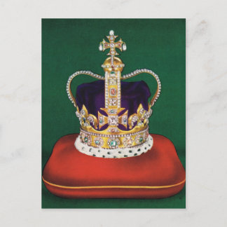 Crown used at coronastion of Queen Elizabeth II Postcard