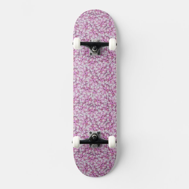 Crown Vetch Seamless Pattern Skateboard (Front)