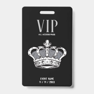 Crown VIP Badge ID Badge