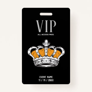 Crown VIP Badge ID Badge