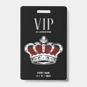 Crown VIP Badge ID Badge