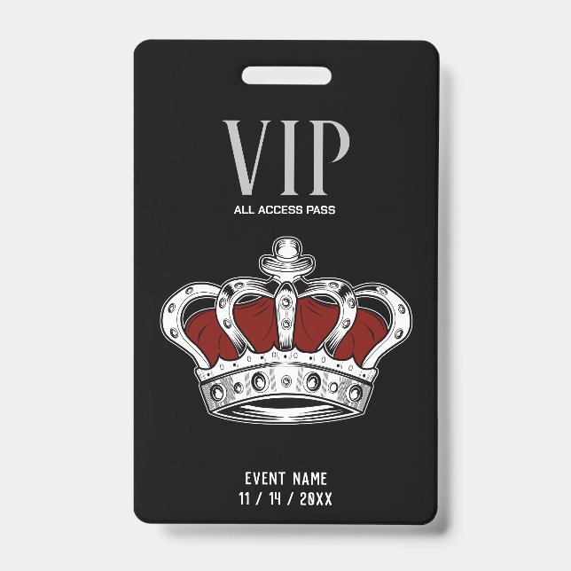 Crown VIP Badge ID Badge (Front)
